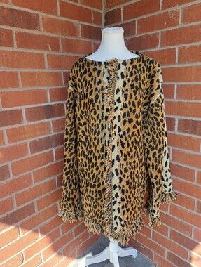 Upcycled tapestry blankrt leopard print Jacket 🐆